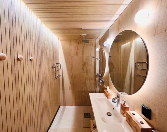 Nova Skyland Hotel in Lapland Finland luxe badkamer.