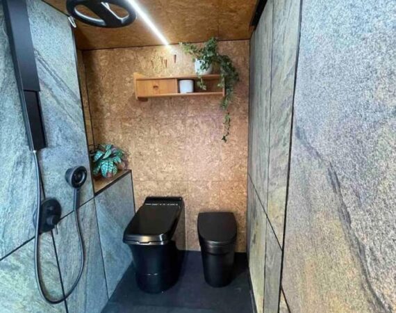 Storjord Farmstay Glamping in Lapland Noorwegen Badkamer.