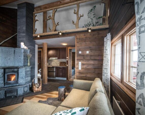 Tundrea Holiday Resort in Lapland Finland Woonkamer.