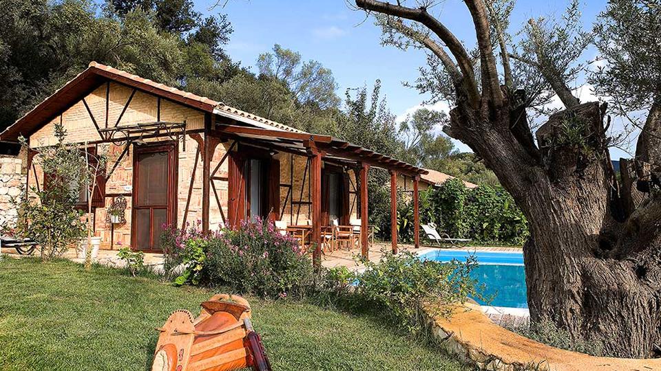 Monodentri Villas in Griekenland villa met een privézwembad.